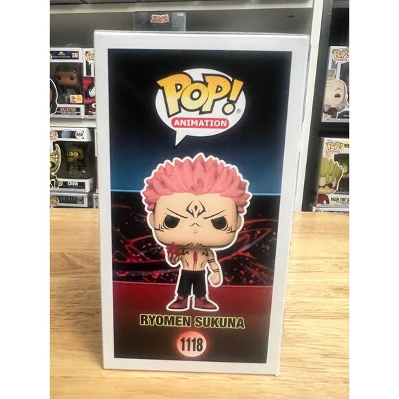 VAULTED EXC LE GLOW CHASE Ryomen Sukuna Funko Pop #1118 Jujutsu Kaisen Galactic - Picture 2 of 6